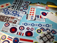 Decals and Tissue #'s and Letters for Model Planes
